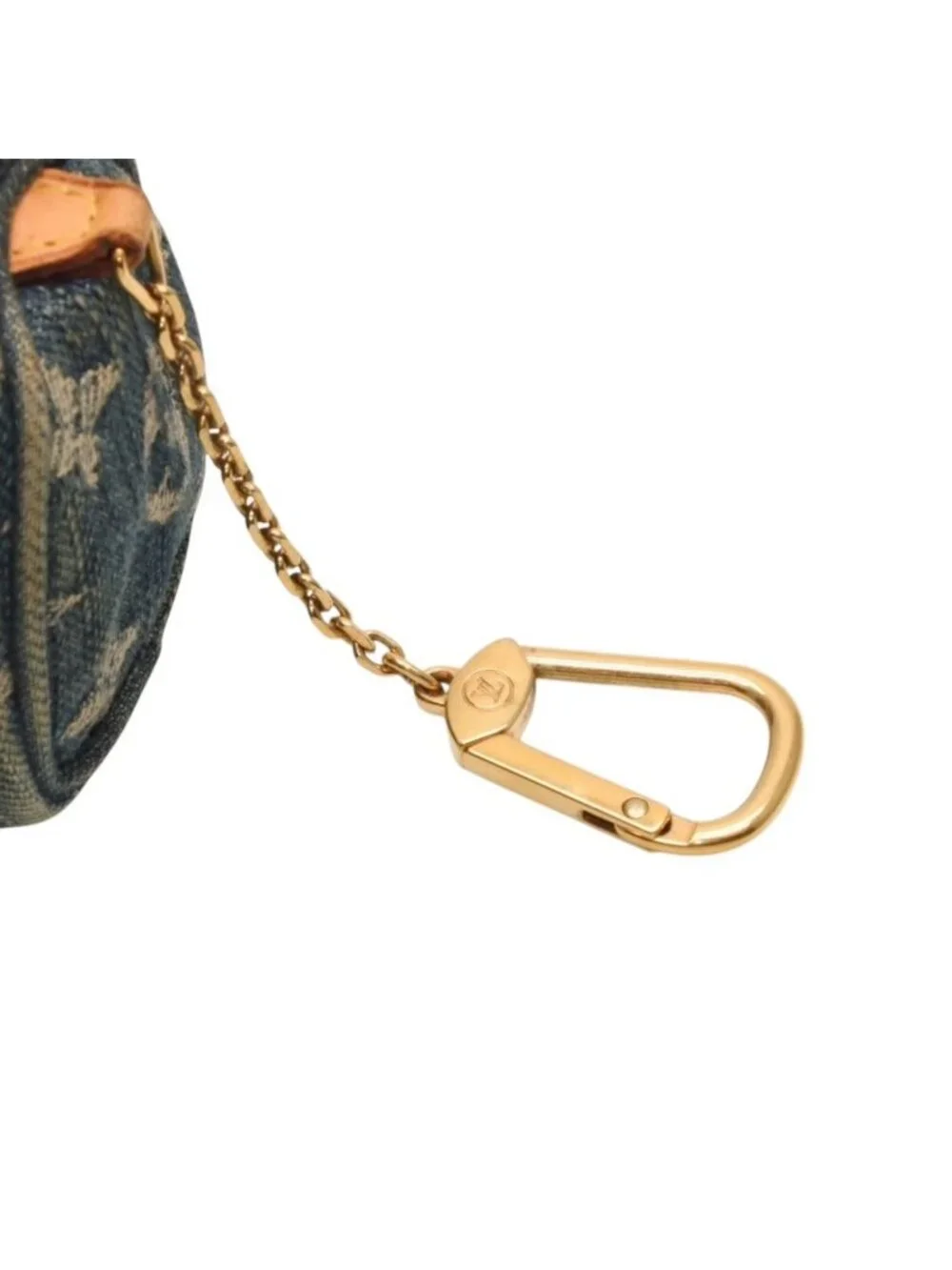 Louis Vuitton Monogram Denim Mini Trousse Speedy PM Strap Blue Handbag